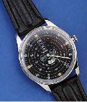 CORNAVIN GENEVE HERRENARMBANDUHR M. MYSTER. PATENT. ZEITANZ. AMF, METALLGEH. HARTVERCHR. , EDELSTAHLB. VERSCHR., AB HERST. WASSERGESCH. , ...