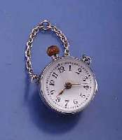 KUGELANHÄNGEUHR, SILBER, ENGLAND UM 1900, EMAILBL., ZYLINDERW., VERG., D. CA. 28 MM, SILBERKETTE, EZ 2