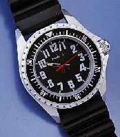 RUHLA MILITÄR-B-UHR, EHEM. DDR, PROD. FÜR NATIONALE VOLKSARMEE, ENDE 80ER JAHRE, FÜR KAMPFSCHWIMMER, METALLGEH. MATTVERCHR., EDEL- STAHLBD. U. ...