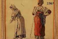 BÜRCKEL, HEINRICH, 1802-1869 PIRMASENS, FEINE BLEISIFTZEICHNUNG, AQUARELLIERT, ENT- STANDEN BEI SEINER STUDIENREISE NACH ITALIEN, LI. U. MONOGR., ...