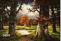 CHWALA, FRIEDRICH (FRITZ), WIEN 1872-1936, HERBSTLICHE PARKLANDSCHAFT, ÖL/LWD, LI. U. SIGN., CA. 42 X 53 CM, R.