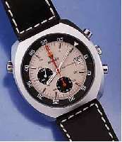 NIVADA ARMBANDCHRONOGRAPH AUTOMATIK MODELL AUTOCHRON, SCHWEIZ UM 1969, MASSIV EDELST., MINERALFLACHGL., 60-MIN.- U. 12-STD.-STOPP- ZÄHLER, DATUM, ...