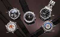 VENTURA DESIGNERARMBANDCHRONOGRAPH AUTOMATIK VON HANNES WETTSTEIN, MATT. EDELST.-GEH. MASSIV, BEIDS. SAPHIRVERGL., KONTRASTZIFFER- BL., 30-MIN.- ...