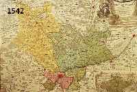 ALTKOLOR. KUPFERSTICHKARTE VON HOMANN, UM 1740, NOVA ET ACCURATA TERRIRORII ULMENSIS CUM DOMINIO WAINENSIS, MIT ÜBERGROßER PRACHT- VOLLER ...