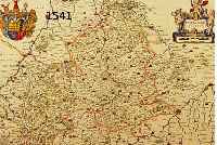 KOLOR. KUPFERSTICHKARTE VON J. JANSONIUS, UM 1650, WIRTENBERG DUCATUS MIT PRACHTVOLL KOLOR. WAPPEN LINKS, OBEN RECHTS SCHÖNER KOLOR. ...
