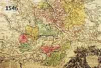 ALTKOLOR. KUPFERSTICHKARTE V. SEUTTER, CA. 1740, NOVISSIMA ET ACCURATA TABULA GEO- GRPHICA PRINCIPALIS S. R. PRAEPOSITURAE ELLEVACENSIS, MIT ...