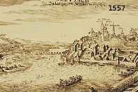 KONV. 7 BLATT BREISACH UND UMGEBUNG, 1.) KUPFERSTICH V. BODENEHR AUGSBURG, CA. 1720, BREYSACH VON SÜDEN GEGEN NORDEN ANZU- SEHEN, MIT ERKLÄRUNG ...