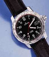 SINN HERRENTAUCHERUHR HYDRO, SCHWEIZ 2001, UNGETR. LAGERWARE, EDELST. POL., BOD. U. KRONE GESCHR., SAPHIRFLACHGL., LÜN. EINS. RAST. DREH BAR, ...