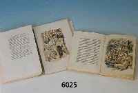 Konvolut aus drei BÜchern: Aphrodite, Pierre Louys, Illustrations d'André Collot, in Schu- ber mit ca. 10 erotischen Ilustrationen; Chry- ...
