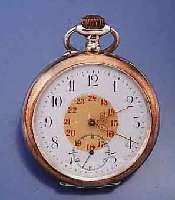 IDEAL OFFENE HERRENTASCHENUHR, HAUSMARKE D. FIRMA KARL MEWES, WETZLAR, SCHWEIZ F.D. DEUT- SCH. MARKT UM 1910, 800ER SILBER, RÄNDER VER- GOLD., ...
