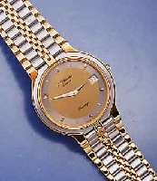 J. CHEVALIER HERRENARMBANDUHR, SCHWEIZ UM 1994, FLACH, ELEGANT, MATT. EDELST.-GEH. Z.T. HARTVERG., MINERALFLACHGL., BOD. AUFGEDR., BEI SCHÄTZ. ...
