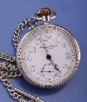 IWC HERRENTASCHENUHR OFFEN, FÜR DEN BRIT. MARKT, VERKAUFT VON STAUFFER & CO. SOGEN. PEERLESS-QUAL., ENGL. STERLINGSILBERGEH. EINSCHALENAUSF., ...