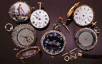 MORICAND & DEGRANGE A GENEVE HERRENTASCHENUHR, UM 1825, ROSE-G 750/000, BOD. GUILL., ALTERSBED. BER., SILBERZIFFERBL. M. GUILL., TIEFERGEL. KL. ...