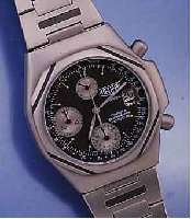 HEUER ARMBANDCHRONOGRAPH TITANIUM QUARTZ, TITANGEH. INCL. BAND, SAPHIRFLACHGL., DATUM M. LUPE, 30-MIN.- U. 12-STD.-STOPPZÄHLER, PERM. SEK. BEI 12, ...