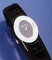 CHRISTIAN DIOR DESIGNERDAMENARMBANDUHR, SCHWEIZ UM 1990, METALL HARTVERCHR., ORIG.- LEDERB. M. UNSICHTB. EDELST.-FALTSCHL., HIGH- TECH-QUARTZW., ...