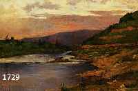 DINGER, OTTO, 1860 - 1928, FLUßLANDSCHAFT, ÖL/PAPPE, SIGNIERT, 18 X 30 CM