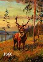 GRIMM, P.H., 20/30ER JAHRE, HIRSCH AUF WALDLICHTUNG, ÖL/SPANPLATTE, SIGNIERT, 40 X 30 CM, RAHMEN