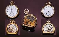 AGASSIZ/LE COULTRE HERRENTASCHENUHR MIT MINUTENREPETITION, SCHWEIZ UM 1915, GG 750/ 000, AUF ZWEITEIL. EMAILBL. SPÄTER TIFFANY & CO., BLATT ...