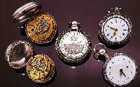 SPINDELHERRENTASCHENUHR M. REPOUSEÜBERGEHÄUSE, SILBER, HALLMARK LONDON 1769, SIGN. G. LEEKEY, L. GEW. EMAILBL., VERG. PLATINENW., 4-ECKPILASTER, ...