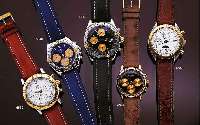 GRUEN ARMBANDCHRONOGRAPH GEORGINE, SCHWEIZ, UNGETR. LAGERW. UM 1996, REPLIKA VON CA. 1932, MASSIV GG 750/000, LÜNETTE M. WG-RAND, WG- BODEN GEDR., ...