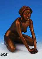 BREKER, ARNO, 1900-1991, MÄDCHEN MIT KOPFTUCH, BRONZEGUß, GEG. BEI VENTURI ARTE, SIGN. UND NUM. 152/499, H. CA. 20 CM