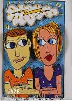RIZZI, JAMES, TELL ME ITS RAINING, DREIDIMENSIONALE FARBLITHOGRAPHIE VON 1997, HANDSIGNIERT UND NUM. 183/350, CA. 10 X 6,5CM
