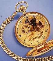 BUCHERER SAVONETTE HERRENTASCHENUHR, HART- VERGOLD. (10 MICRON), INCL. GOLDKETTE, 17 ST., ANKERW. BAUW. UNITAS, SKELLET. U. SCHMUCK GRAV., BEIDS. ...