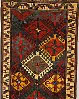 KAZAK.CA 234 X 97 CM..EHZ 3.UM 1910. WOLLE AUF WOLLE.