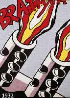 LICHTENSTEIN, ROY, 1923-1998, AS I OPENED FIRE..., DREITEILIGE GRAFIK NACH EINEM ACRYL-GEMÄLDE, BLATTGR. JE CA. 64 X 52 CM, ED. STEDELIJK MUSEUM ...