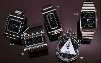 OMEGA DAMENSPANGENUHR, SCHWEIZ UM 1974, STERLINGSILBER, ASYM. DESIGNERFORM, MINERAL- GL., MEHRFLÄCHIG FACETT., BODEN GEDR., MODELL- SERIE DE ...