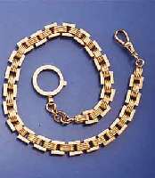 TASCHENUHRKETTE, GG 750/000, L. CA. 34 CM, CA. 33 G, WENIG GEN.