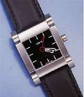 XEMEX DESIGNERDAMENARMBANDUHR VON KÜLLING, EDELST. MATT., SEITL. POL., SAPHIRVERGL., UN- GETR., SCHWEIZ UM 1998, EDELST.-BD. M. STIFT- SCHL., ...