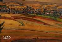 KNOPMÄRUS-MAIER, KÜNSTLER UM 1930, ANSICHT VON DUDERSTADT, AQUARELL, UNSIGN., VERSO BEZ. UND BETITELT, MAßE CA. 49X65 CM., UNTER GLAS GERAHMT