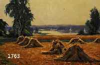 METZLER, J., DÜSSELDORFER LANDSCHAFTSMALER DES 19./20. JH., STIMMUNGSVOLLE SPÄTSOMMERLAND- SCHAFT MIT HEUGARBEN VOR GROßEN SEE MIT SEGEL- BOOTEN, ...