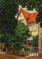 TRAUTWEIN, EDUARD, 1893 SCHILTACH-1978 WOLFACH, DAS ELTERNHAUS DES KÜNSTLERS, GASTHAUS KRONE IN SCHILTACH, ÖL/MALKARTON, LI. U. SIGN. UND DAT. ...