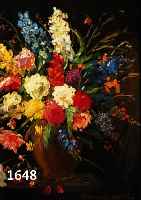 WEHN, RANDOLF, 1911, MÜNCHEN, MÜNCHENER IMPRESSIONIST, LEUCHTENDER FRÜH- LINGSSTRAUß IN TONVASE VOR DUNKLEM HINTER- GRUND, ÖL/LWD., SIGN., ...