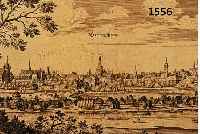 KONV. 2 BLATT MIT ANSICHTEN VON GERMERSHEIM UND UMGEBUNG, 1.) KUPFERSTICH M. MERIAN, GESAMTANS. GERMERSHEIM MIT BLICK ÜBER DEN RHEIN, CA. 21 X ...