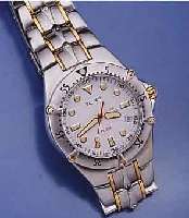 TISSOT HERRENTAUCHERUHR, SERIE PR200, ZENTRALSEK., DAT., HIGH-TECH-QUARTZW., UNGETR. , SCHWEIZ UM 1997, MATT. EDELST.-GEH., BAND M. ...