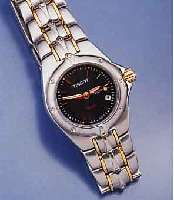 TISSOT DAMENARMBANDUHR M TAUCHEREIGENSCHAFTEN, SERIE PR200, EDELST. INCL. EDELST.-BAND, ZWISCHENGL. U. SCHR.-KR. HARTVERGOLD., SICHER- ...