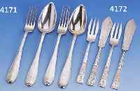 2 FISCHMESSER UND 2 -GABELN, 800ER SILBER, WILKENS BREMEN FÜR HEINRICH VOGELER, UM 1902, MODELL 145, MODELL MARGERITE, VGL. LIT.: DEUT- SCHES ...