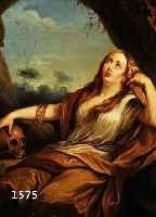 UNBEK. KÜNSTLER DES 18. JH., MARIA MAGDALENA ALS BÜSSERIN, FEINE QUALITÄT- VOLLE MALEREI, ÖL/LWD. (SORGF.REST./DOUBL.), MAßE CA. 78X62 CM.