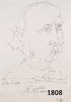 JANSSEN, HORST, PORTRÄT THEODOR FONTANE, LITHOGRAPHIE, RE. U. HANDSIGN., VON 1970, CA. 36 X 32 CM
