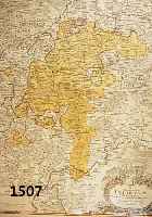 ALTKOLOR. KUPFERSTICHKARTE V. HOMANN, CA. 1740, S. R. I. PRINCIPATUS FULDENSIS IN BUCHONIA MIT PRACHTVOLLER KARTUSCHE, RE. U. MIT WAPPEN UND EINER ...