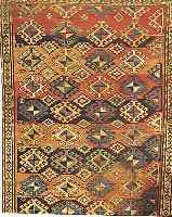 KAZAK, RUSSLAND, 177 X 120CM, EHZ 5 WOLLE AUF WOLLE, CA.70 JAHRE
