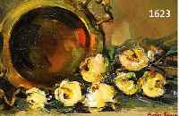 NOGUERAS, BARRA, 50ER JAHRE, STILLEBEN MIT SCHALEN UND ROSEN, ÖL/LWD., RECHTS UNTEN SIGN., 27 X 41 CM, R.