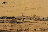 LIEBERMANN, MAX, 1847-1935, DORF IN FLANDERN, BLEISTIFTZEICHNUNG, RE. U. HANDSIGNIERT, CA. 12 X 19 CM, AUF DEM PASSE- PARTOUT HANDSCHRIFTLICHE ...