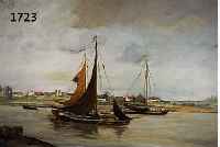 HERKENDELL, FRIEDRICH AUGUST, GEB. 1876 DÜSSELDORF, FISCHERBOOTE IM HAFEN, ÖL/LWD, LI. U. SIGN., CA. 70 X 100 CM, R.