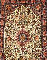 ROSENBIDJAR,PERSIEN CA 188 X 122 CM,..FLOR WOLLE.EHZ 2.CA 30 JAHRE.