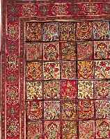 TÄBRIZ,PERSIEN CA 394 X 305 CM..FLOR WOLLE. EHZ 3.CA 40 JAHRE.