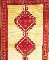GHASCHGAI,PERSIEN CA 232 X 126 CM,.WOLLE AUF WOLLE.CA 50 JHARE